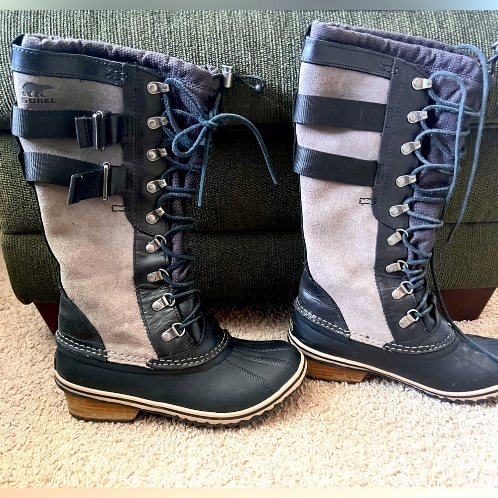 Sorel Conquest Carly Il Boots Women's Kettle Black NL2273-010 US Sz 7